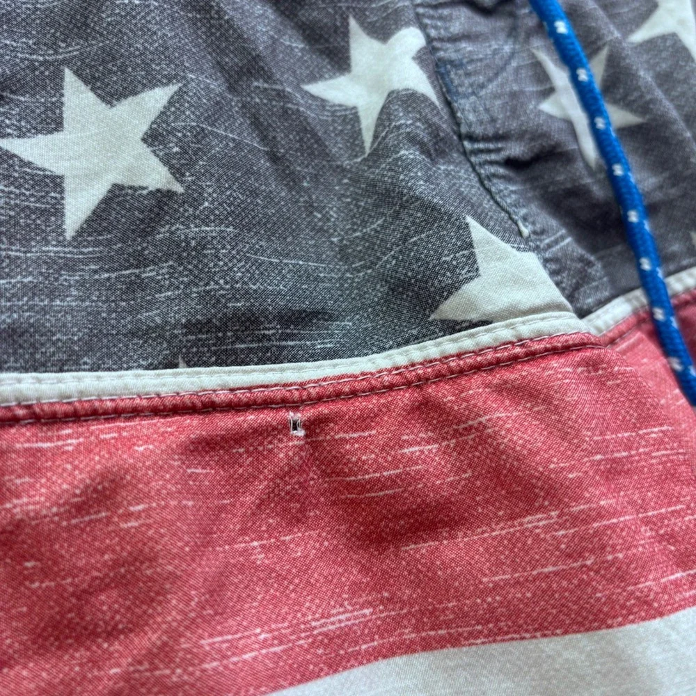 Billabong Mens American Flag Board Shorts Stars Stripes Red White Blue Size 32